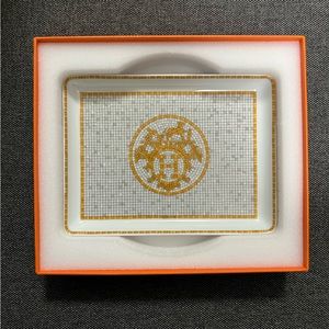 NWT Hermes Mosaique au 24 Gold Sushi Plate Tray